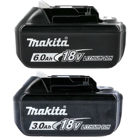 Genuine Makita 18V Batteries - 1x 6.0Ah BL1860 1x 3.0Ah BL1830 LXT Star Battery
