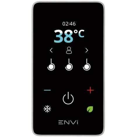 Triton ENVi Wired Thermostatic Electric Shower 9.0KW Riser Rail Matt Silver