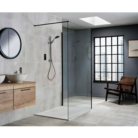 Triton ENVi Wired Thermostatic Electric Shower 9.0KW Riser Rail Matt Silver