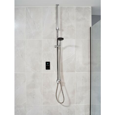 Triton ENVi 9.0kw Thermo Silver Electric Shower Single Outlet Ceiling Fed Kit