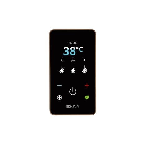 Triton ENVi Wired Thermostatic Copper Electric Shower 9.0KW Riser Rail Kit
