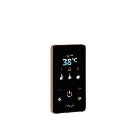 Triton ENVi Wired Thermostatic Copper Electric Shower 9.0KW Riser Rail Kit