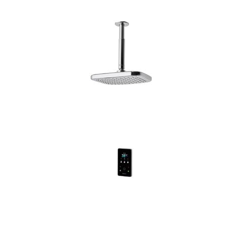 Triton Envi 9.0Kw Thermo Matt Silver Electric Shower c/w Ceiling Fed Fixed Head