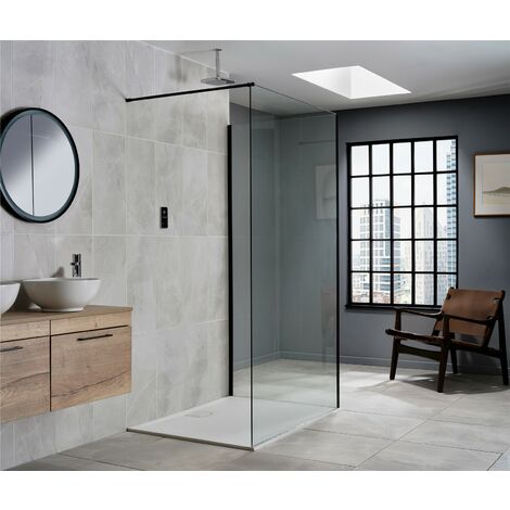 Triton Envi 9.0Kw Thermo Matt Silver Electric Shower c/w Ceiling Fed Fixed Head