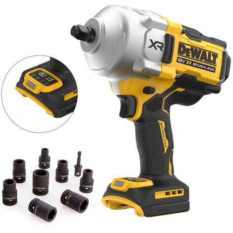 Dewalt 18v DCF961N XR High Torque Impact Wrench 1/2"" 1626Nm Bare +9PC Socket Set (1/5)