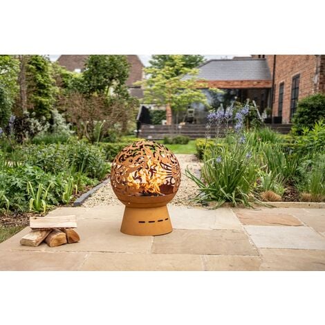 Smart Garden Havana Helios Fire Globe Sphere Fire Pit Basket Bowl Heater
