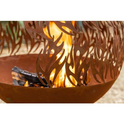 Smart Garden Havana Fuego Fire Globe Sphere Fire Pit Basket Bowl Heater
