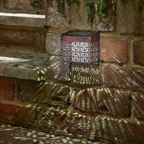 4 x Smart Garden Maroc Solar Silhouette Wall Fence Post Lights