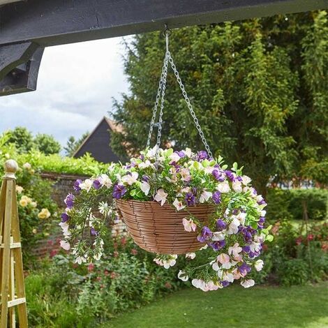 Smart Garden Petunias Flower Topiary Regal Hanging Basket Artificial 5611010 (1/2)