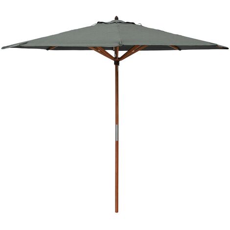 Charles Taylor Grey Wooden Parasol Sun Umbrella Shade 2.7m (1/5)