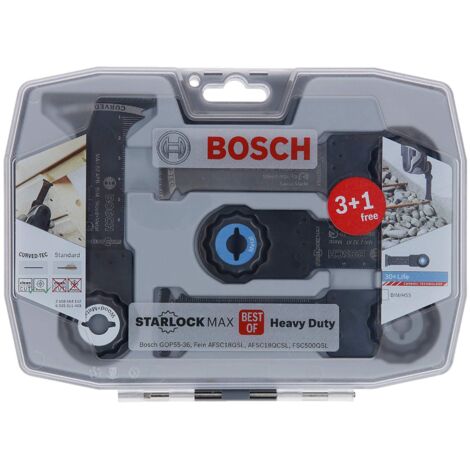 Bosch Accessories Professional 4 tlg. Tauchsägeblatt Starlock Max Best of Heavy Duty Set (für