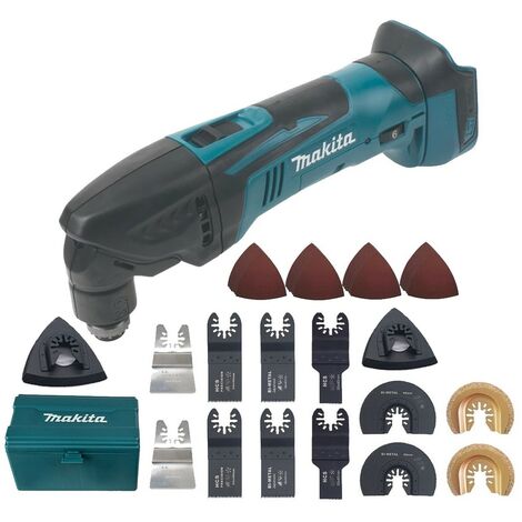 Makita DTM50Z 18v LXT Cordless Multi Tool Bare + 54pc Set Plunge Blades + Box