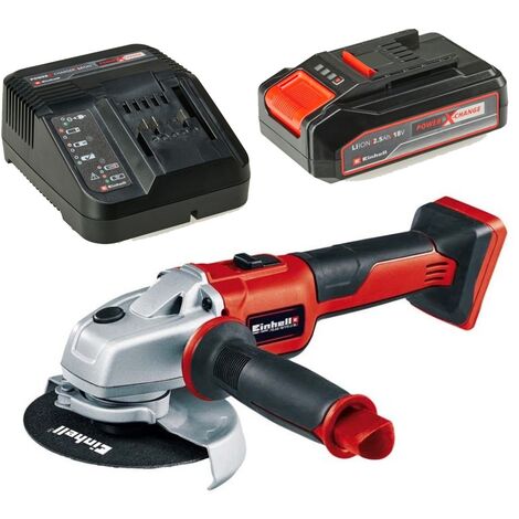 Einhell 18v Cordless Brushless Angle Grinder 115mm Axxio Power X-Change + 2.5ah (1/5)