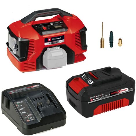 Einhell 18v Power X-Change Cordless Air Compressor PRESSITO 18/21+ 4.0ah Kit
