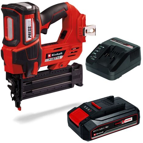 Einhell Power X-Change 18v Cordless Nailer FIXETTO Brad Nail Gun 18/50 +2.5AH