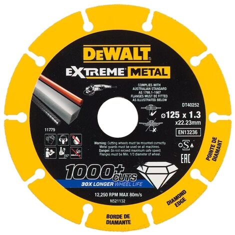 Dewalt DT40252 Extreme Diamond Disc 125mm x 22.23mm x 1.3mm