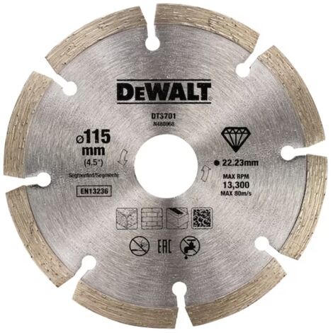 Dewalt DT3701-QZ High Performance Diamond Cutting Disc Segmented 115mm X22.23mm