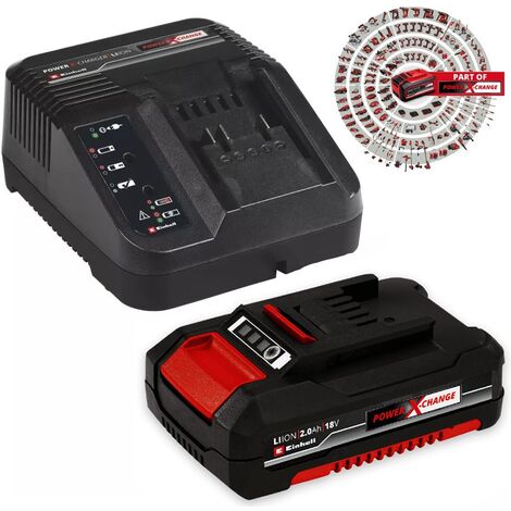 Einhell 18v Power X-Change PXC Starter Kit - 1x 2.0Ah Battery + Fast Charger (1/5)