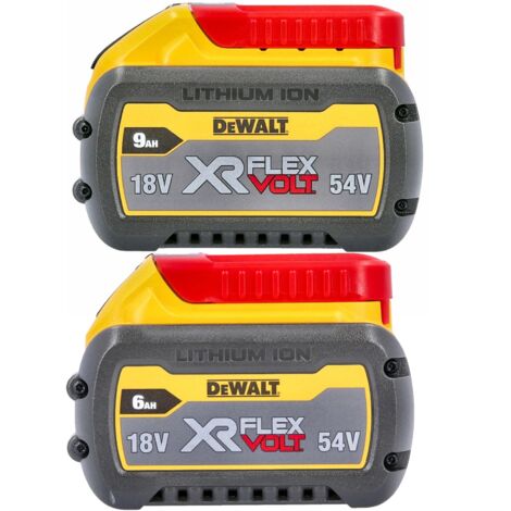Dewalt 18v / 54v XR FLEXVOLT Twin Pack DCB547 + DCB546 9.0ah + 6.0ah Battery (1/5)