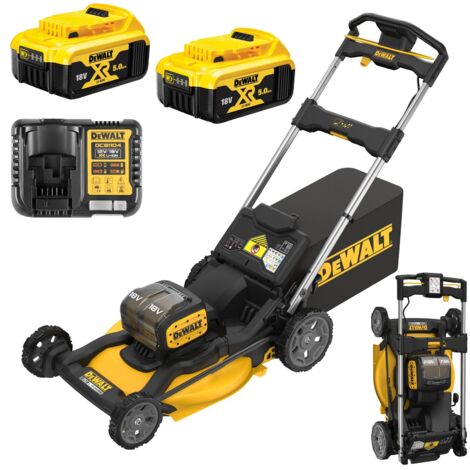Dewalt DCMWP134P2 XR 48cm Push Lawn Mower 2x18V Next Generation Twin Blade 2x5ah (1/5)