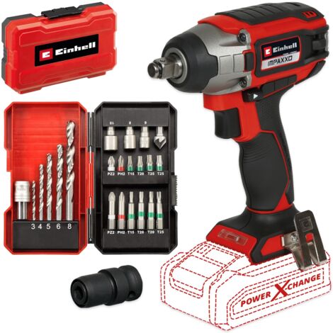 Einhell IMPAXXO 18/230 18v PXC Cordless Brushless 1/2"" Impact Wrench + Bit Set (1/5)