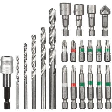 Einhell KWB 44 Piece HSS Drill Screwdriver Bit Set PZ2 PH2 T20 Nut Driver + Case