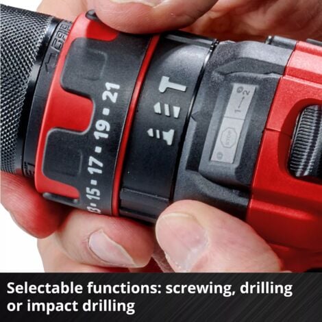 Einhell TE-CD 18/44 Cordless Combi Drill PXC 18v Metal Chuck 2 x Batteries
