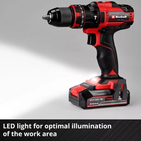 Einhell TE-CD 18/44 Cordless Combi Drill PXC 18v Metal Chuck 2 x Batteries