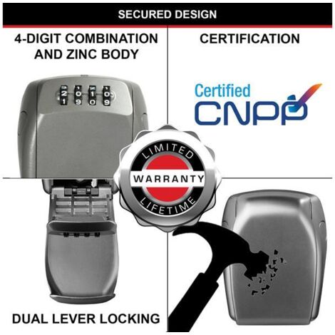 Master Lock Key Safe 5415E Wall-Mount Reinforced Weather Resistant Key Lock Box