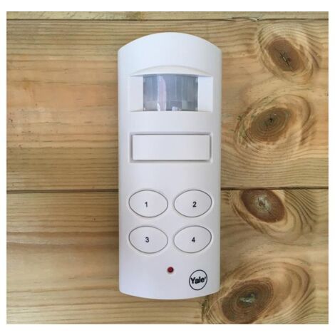 Yale Shed & Garage Wireless Alarm | Free-Standing/Wall-Mounted Motion Sensor Alarm With 100dB Siren