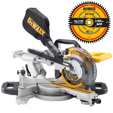 Dewalt DCS365N 18v Cordless XPS 184mm Mitre Saw XPS Shadow Line Model + 2 Blades