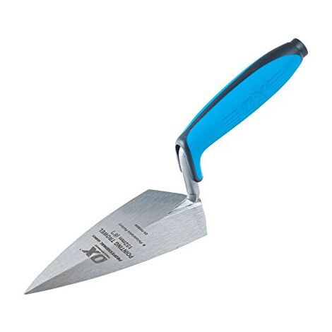 OX Pro 6"" 152mm Pointing Trowel Philadelphia Pattern Duragrip Soft Grip Handle