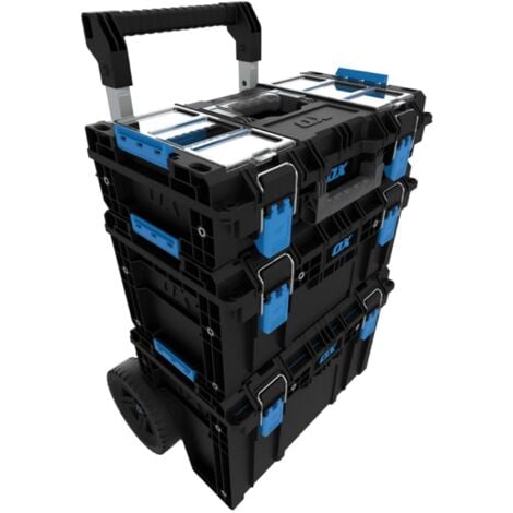 Ox Pro Tooltrek Modular Deep Tool Box + Wheeled Box + Shallow Box + x2 Organiser