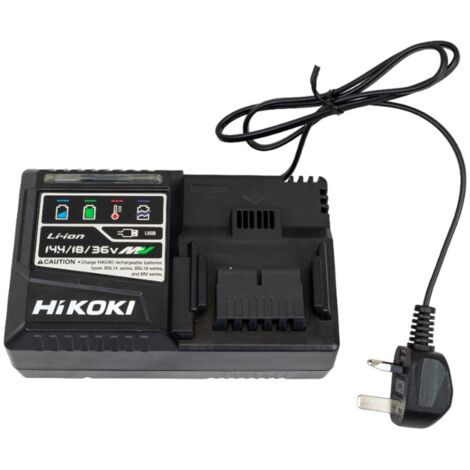 HiKOKI UC18YSL3 18V Rapid Smart Charger for Slide Li-ion Battery 14.4-18V USB