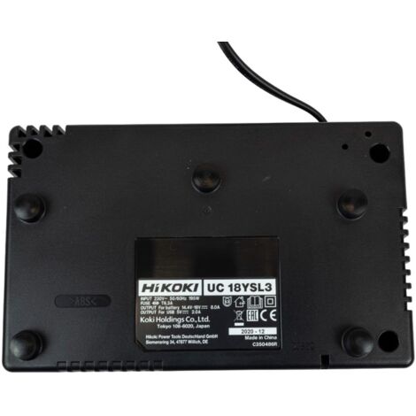 HiKOKI UC18YSL3 18V Rapid Smart Charger for Slide Li-ion Battery 14.4-18V USB