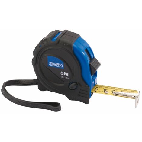 Draper 83490 Measuring Tape 5M 16ft 19mm Blade ABS Case with Soft Grip EMTGD/12 (1/2)