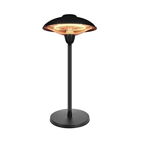Vaunt Electric Tabletop Black Premium Lantern Style Heater Anti-Tip for Safety