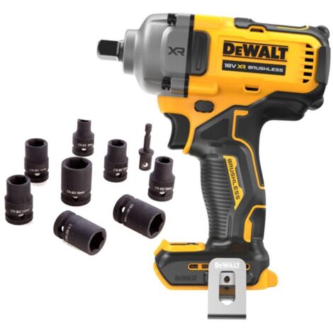 Dewalt 18v XR DCF891N Brushless 1/2 Torque Wrench + 9PC Socket Set (1/5)
