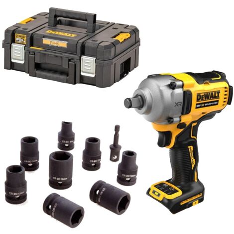 Dewalt 18v XR DCF891N Brushless 1/2 Torque Wrench + Tstak Case + 9PC Socket Set (1/5)