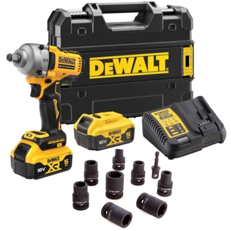 Dewalt 18v XR DCF891P2 Brushless 1/2 Torque Wrench + 2x 5ah Battery + Socket Set (1/5)