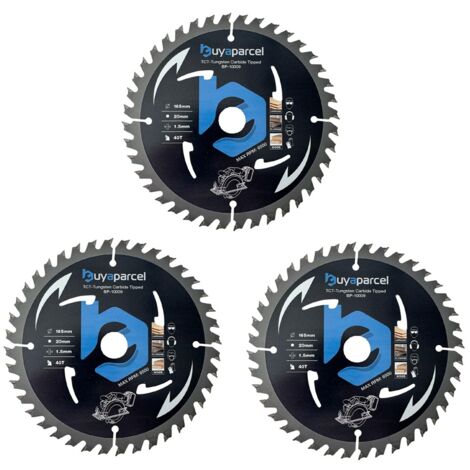 3x BAP Trade Pro Circular Saw Blade 165mm X 20 40 Teeth Carbide Tipped Long Life