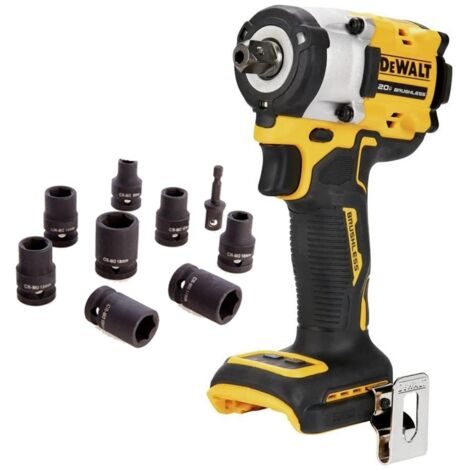 Dewalt 18v XR DCF922N Brushless 1/2 Torque Wrench Detent Pin + 9PC Socket Set (1/5)