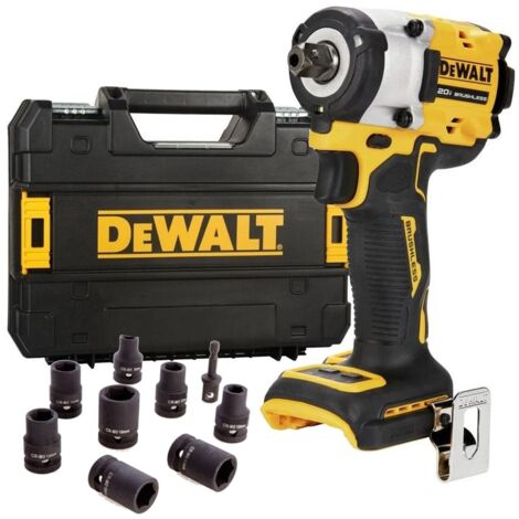 Dewalt 18v XR DCF922N Brushless 1/2 Torque Wrench Detent Pin + Tstak +9PC Socket (1/5)
