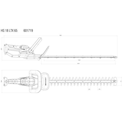 Metabo 601719850 65cm Hedge Trimmer 18V Hedge Cutter Bare Unit HS 18 LTX 65
