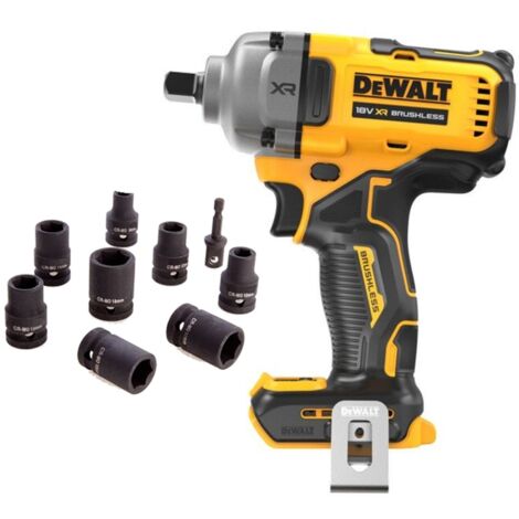 Dewalt 18v XR DCF892N Brushless 1/2 Torque Wrench Detent Pin + 9pc Socket Set (1/5)
