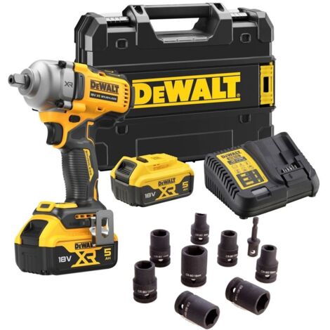 Dewalt 18v XR DCF892P2T Brushless 1/2 High Torque Wrench Detent - 2x 5ah Kit
