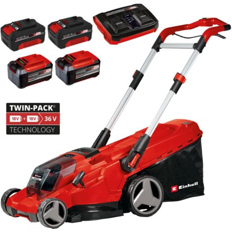 Einhell Cordless Twin 18v / 36v Lawnmower 42cm RASARRO 36/42 PXC - 4 x Batteries (1/5)