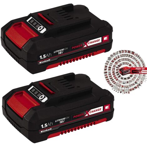 Einhell Power X Change 18v Lithium Ion 1.5ah Battery PX-BAT15 Ozito - Twin Pack (1/5)
