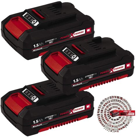 Einhell Power X Change 18v Lithium Ion 1.5ah Battery PX-BAT15 Ozito Triple Pack (1/5)