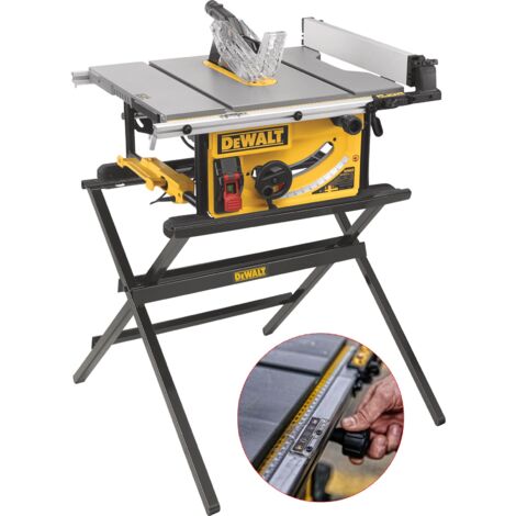 Dewalt DWE7492-GB 250mm Portable Table Saw 2000W 240V 24 Tooth Blade ...